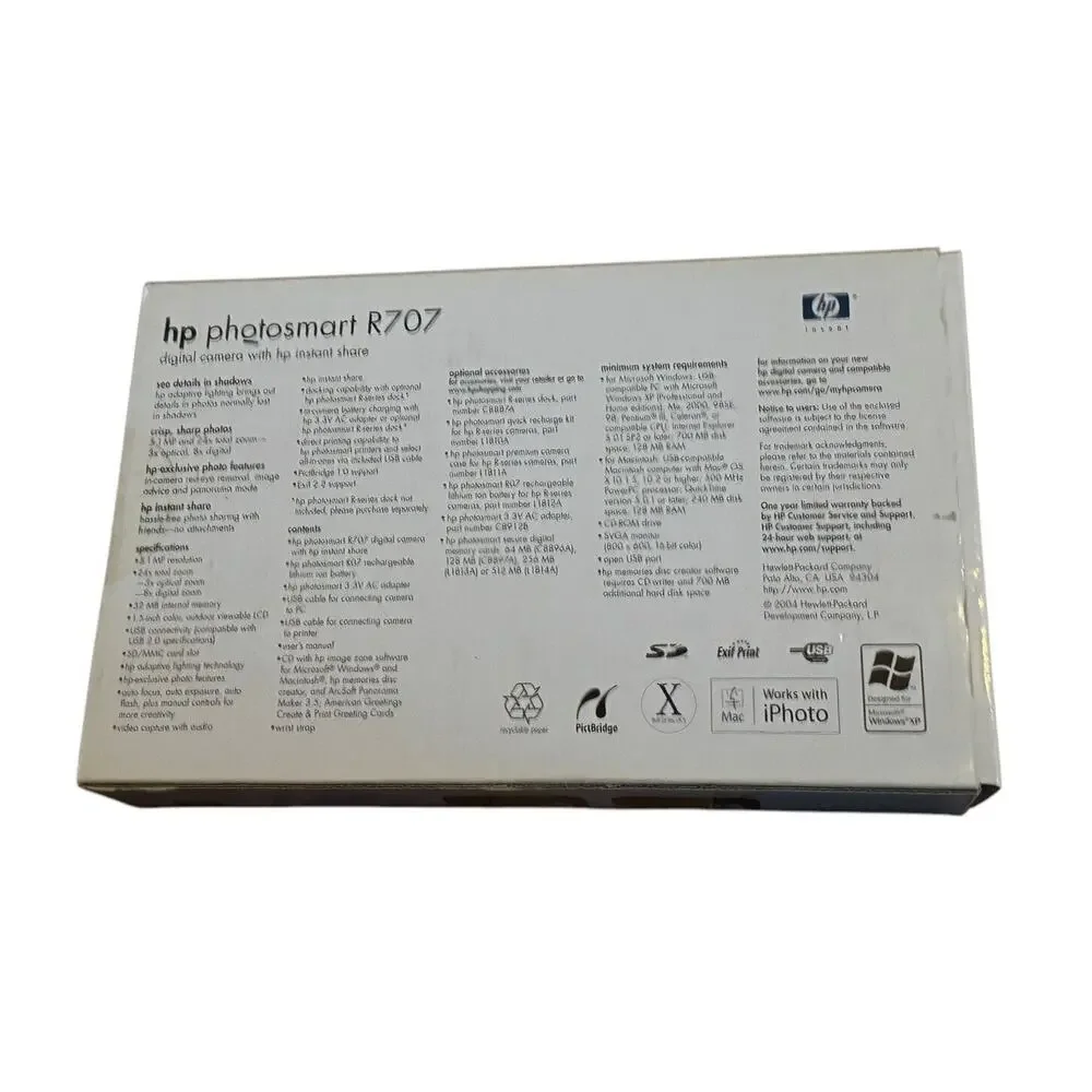 HP Photosmart R707 5.1 Mega Pixel Digital Camera Instant Share Parts Untested